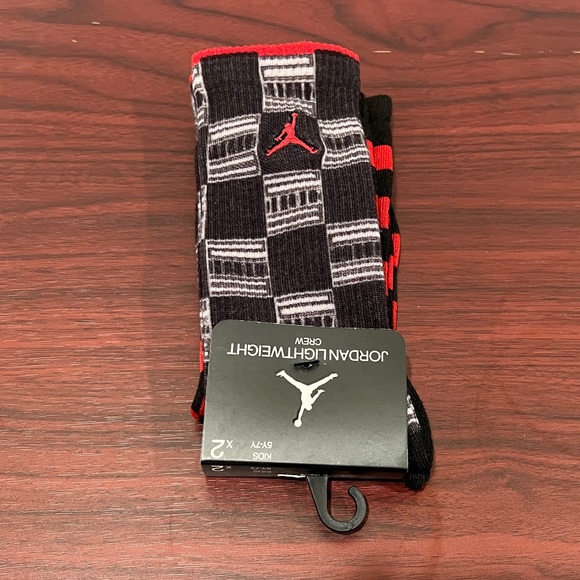 Jordan Kids Lightweight Crew Socks, 2 Pack, 5Y-7Y - Picture 7 of 8